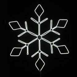 Χιονονιφάδα με 600 LED λαμπάκια  6m φωτοσωλήνα σε θερμό λευκό χρώμα φωτός  IP44 & διάσταση 66x57cm 