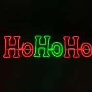 Διακοσμητικό σχέδιο HOHOHO με 750 LED & 7,5m φωτοσωλήνα σε πράσινο-κόκκινο χρώμα φωτός FLASH IP65 133x30cm 