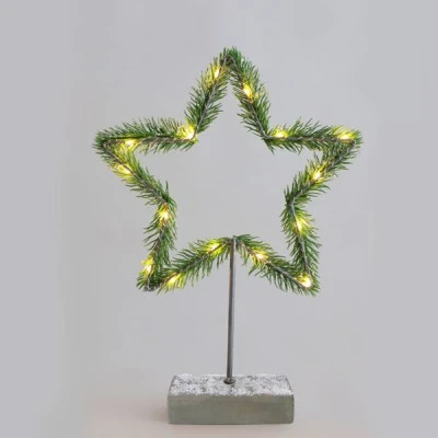 Διακοσμητικό επιτραπέζιο αστέρι με 15 MINI LED λαμπάκια σε θερμό χρώμα φωτός με λειτουργία μπαταρίας IP20