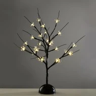 Διακοσμητικό επιτραπέζιο δεντράκι με 25 LED λαμπάκια σε θερμό χρώμα φωτός με μπαταρίες 3xAA IP20 10x10x45cm