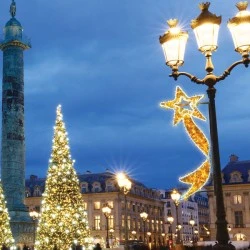Διακοσμητικό αστέρι με κορδέλα 372 LED & μονοκάναλο φωτοσωλήνα με θερμό-ψυχρό χρώμα φωτός  IP65 60x150cm