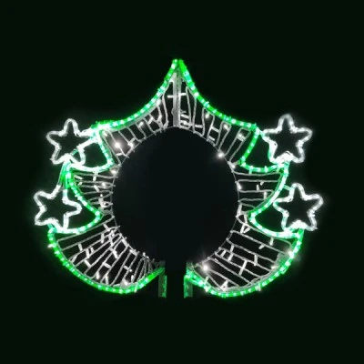 Διακοσμητικό CHRISTMAS TREE με 378 LED 4m φωτοσωλήνα & 3,2m λαμπάκια σε σειρά με θερμό-πράσινο χρώμα φωτός IP65 85x93cm Διακοσμητικό CHRISTMAS TREE με 378 LED 4m φωτοσωλήνα & 3,2m λαμπάκια σε σειρά με θερμό-πράσινο χρώμα φωτός IP65 85x93cm