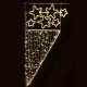 Διακοσμητικό LED επίστυλο 6 STARS WATERFALL με 464 LED & 8m μονοκάναλο φωτοσωλήνα  IP65 180x90 cm 
