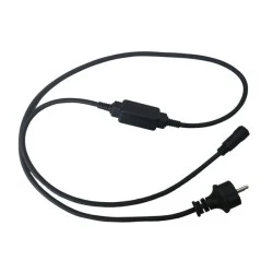 Καλώδιο με φις & σύνδεσμο  για σχέδιο σε LED μονοκάναλο φωτοσωλήνα μήκος 1.5m IP44 σε μαύρο χρώμα