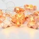Διακοσμητικά λαμπάκια με 10 LED σε σειρά με θερμό χρώμα φωτός σε χάλκινο χρώμα 135cm & διάφανο καλώδιο