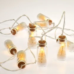 Διακοσμητικά λαμπάκια μπαταρίας με 10 LED θερμό χρώμα φωτός  IP20 & μήκος 135cm με διακόπτη On–Off