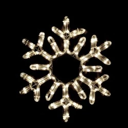 Χριστουγεννιάτικο σχέδιο επίστυλο SNOWFLAKE με 96 LED 4m φωτοσωλήνα με θερμό χρώμα φωτός IP44 38cm 