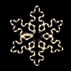 Χιονονιφάδα με 96 LED 4m φωτοσωλήνα με θερμό λευκό χρώμα φωτός & μηχανισμό FLASH IP44 