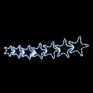 Επίστυλο σχέδιο 7 STARS με 144 LED & 6m φωτοσωλήνα σε ψυχρό χρώμα φωτός με λειτουργία FLASH IP44 με διάσταση 119x37cm