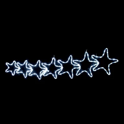 Επίστυλο σχέδιο 7 STARS με 144 LED & 6m φωτοσωλήνα σε ψυχρό χρώμα φωτός με λειτουργία FLASH IP44 με διάσταση 119x37cm Επίστυλο σχέδιο 7 STARS με 144 LED & 6m φωτοσωλήνα σε ψυχρό χρώμα φωτός με λειτουργία FLASH IP44 με διάσταση 119x37cm