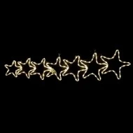 Επίστυλο σχέδιο 7 STARS με 144 LED & 6m φωτοσωλήνα σε θερμό χρώμα φωτός με μηχανισμό FLASH IP44 με διάσταση 119x37cm 