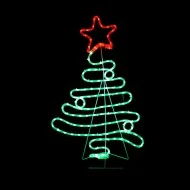 Διακοσμητικό CHRISTMAS TREE με 132 LED με κόκκινο & πράσινο χρώμα φωτός IP65 54x90cm