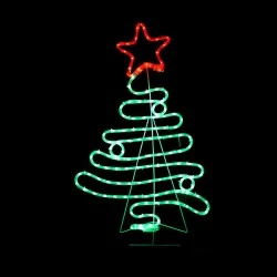 Διακοσμητικό CHRISTMAS TREE με 132 LED με κόκκινο & πράσινο χρώμα φωτός IP65 54x90cm