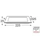 LED PANEL χωνευτό φωτιστικό τετράγωνο 20W 3000K θερμό λευκό φως 1510Lm 230V 225mm Ra80 LED PANEL χωνευτό φωτιστικό τετράγωνο 20W 3000K θερμό λευκό φως 1510Lm 230V 225mm Ra80