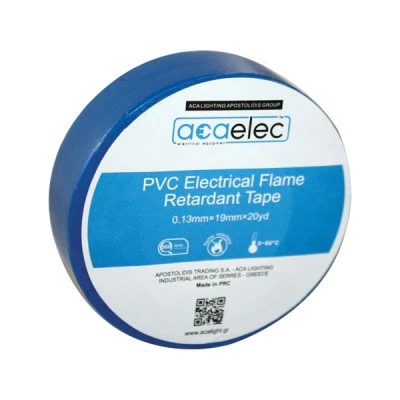 Μονωτική ταινία PVC ACAELEC σε μπλε χρώμα 0.13mmx19mmx20yds
