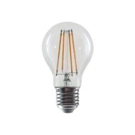 Διακοσμητική λάμπα LED FILAMENT E27 A60 8W ενδιάμεσο χρώμα φωτός4000K 1010LM ντιμαριζόμενη με διάφανο κάλυμμα 