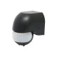 Ανιχνευτής κίνησης υπερύθρων επίτοιχος 230V IP44 με γωνία ανίχνευσης 180° ~12m σε μαύρο χρώμα
