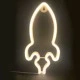 Πύραυλος 87 NEON LED λαμπάκια με μπαταρία (3xAA)/USB θερμό λευκό φως IP20 13.5x2x27cm
