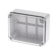 Κουτί διακλάδωσης στεγανό IP65 190x140x75mm σε γκρι χρώμα με διάφανο κάλυμμα