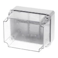 Κουτί διακλάδωσης στεγανό IP65 190x140x140mm σε γκρι χρώμα με διάφανο κάλυμμα