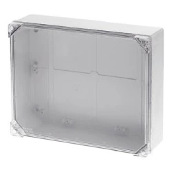 Κουτί διακλάδωσης στεγανό IP65 310x240x100mm σε γκρι χρώμα με διάφανο κάλυμμα