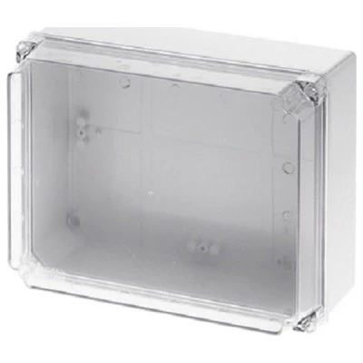 Κουτί διακλάδωσης στεγανό IP65 240x190x120mm σε γκρι χρώμα με διάφανο κάλυμμα