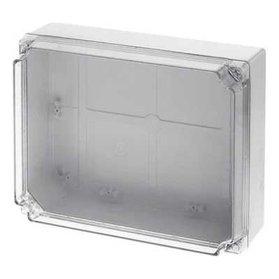 Κουτί διακλάδωσης στεγανό IP65 310x240x120mm σε γκρι χρώμα με διάφανο κάλυμμα