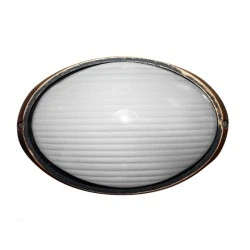 Φωτιστικό πλαφονιέρα με ντουί Ε27 230V AC max 60W σε χρυσό - μαύρο χρώμα σώματος & IP45 κατάλληλη για εξωτερικό χώρο 