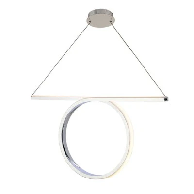 Κρεμαστό φωτιστικό LED 43W θερμό φως 3000k 2580lm 88x17xh120cm με ασημί χρώμα αλουμινίου IP20