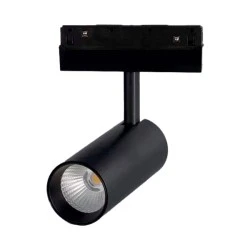 Μαγνητικό σποτ LED OSRAM σε μαύρο ματ χρώμα  48V DC 12W με ενδιάμεσο χρώμα φωτός 4000K 800LM με δέσμη φωτός 36°& διάσταση  Φ50*110mm