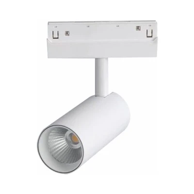 Μαγητικό φωτιστικό ράγας  OSRAM σε λευκό matt χρώμα 48V DC 7W θερμό χρώμα φωτός 3000K 550LM & δέσμη φωτός 36° διάστασης Φ50Χ90mm
