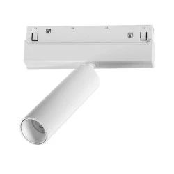 Μαγνητικό σποτ LED OSRAM MINI σε λευκό χρώμα 48V DC 8W με θερμό χρώμα φωτός 3000K 800lm δέσμη 24° με διάσταση Φ30x110mm