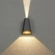 Φωτιστικό LED επίτοιχο COB LUMINAIRE 6W με θερμό χρώμα φωτός 3000Κ 425LM δέσμης  30° & 120°  σε σκούρο γκρι χρώμα  IP54 