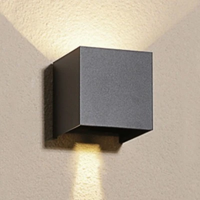 Φωτιστικό LED επίτοιχο COB LUMINAIRE 6W  δέσμης 0-120° 3.000K με θερμό χρώμα φωτός435LM  σε γκρι χρώμα  IP54 κατάλληλο για εξωτερικό χώρο 