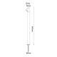 Φωτιστικό δαπέδου LED COB καρφωτό 5W 230V AC με θερμό χρώμα φωτός 3000Κ 240lm σε γκρι χρώμα IP65