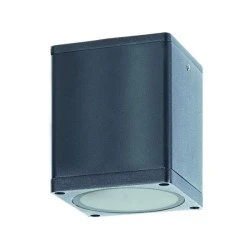 Φωτιστικό σποτ οροφής τετράγωνο GU10 MAX35W 230V AC σε γκρι χρώμα IP65 κατάλληλο για εξωτερικό χώρο