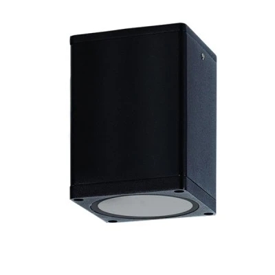 Φωτιστικό σποτ οροφής με ντουί E27 PAR30 MAX35W τετράγωνο 230VAC σε μαύρο χρώμα IP65 κατάλληλο για εξωτερικό χώρο