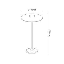 Επιτραπέζιο φωτιστικό LED SMD με μπαταρίες  2W  θερμό χρώμα φωτός 3000Κ 260LM δέσμης 83 °σε σκούρο πράσινο χρώμα εξωτερικού χώρου  IP54