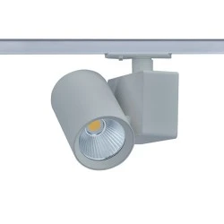 Φωτιστικό ράγας LED 4 καλωδίων 230VAC 20W σε ενδιάμεσο χρώμα φωτός 4000K 2100lm & δέσμη 34° σε γκρι χρώμα