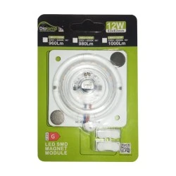 Πλακέτα LED SMD MAGNET MODULE 12W 230VAC 1000LM 160° ψυχρό χρώμα φωτός 6500K Ra80