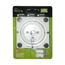 Πλακέτα LED SMD MAGNET MODULE 18W 230V AC 1650lm 160° με ψυχρό χρώμα φωτός 6500K Ra80