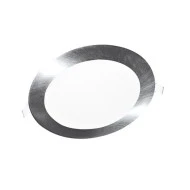 Led φωτιστικό Slim Panel NETTO στρόγγυλο σε νίκελ ματ χρώμα 26W με ψυχρό χρώμα φωτός 6000K 1900Lm 230V & διάμετρο Φ300mm