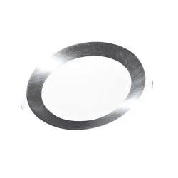 Led φωτιστικό Slim Panel NETTO στρόγγυλο σε νίκελ ματ χρώμα 26W με θερμό χρώμα φωτός 3000K 1830Lm 230V & διάμετρο Φ300mm