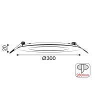 Led φωτιστικό Slim Panel NETTO στρόγγυλο σε νίκελ ματ χρώμα 26W με ψυχρό χρώμα φωτός 6000K 1900Lm 230V & διάμετρο Φ300mm Led φωτιστικό Slim Panel NETTO στρόγγυλο σε νίκελ ματ χρώμα 26W με ψυχρό χρώμα φωτός 6000K 1900Lm 230V & διάμετρο Φ300mm