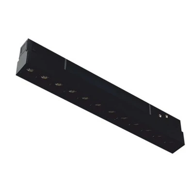 Γραμμικό μαγνητικό φωτιστικό LED OSRAM σε μαύρο ματ χρώμα 48V DC 12W με ενδιάμεσο χρώμα  4000K 1080LM 36° RA90  & μήκος L220mm
