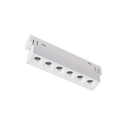Mαγνητικό γραμμικό φωτιστικό LED OSRAM σε λευκό ματ χρώμα 48V DC 6W 4000K ενδιάμεσο λευκό φως  550LM δέσμης  36° μήκους 112mm