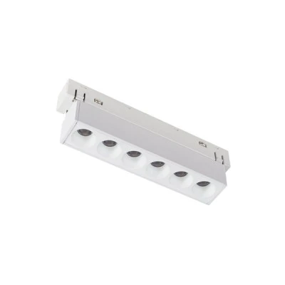 Mαγνητικό γραμμικό φωτιστικό LED OSRAM σε λευκό ματ χρώμα 48V DC 6W 4000K ενδιάμεσο λευκό φως  550LM δέσμης  36° μήκους 112mm