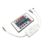 Ελεγκτής LED RGB ταινιών 6A με ισχύ 72W/12V 144W/24V με τηλεχειριστήριο IP20