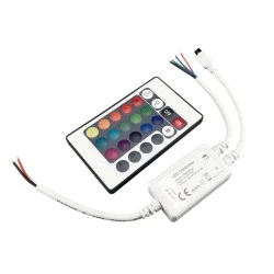 Ελεγκτής LED RGB ταινιών 6A με ισχύ 72W/12V 144W/24V με τηλεχειριστήριο IP20
