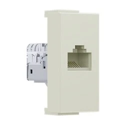 Πρίζα MODYS δικτύου μονή ιβουάρ ενός στοιχείου RJ45 CAT.5E χωρίς θωράκιση IP20